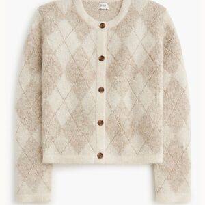 J. Crew Factory Beige Argyle Sweater
